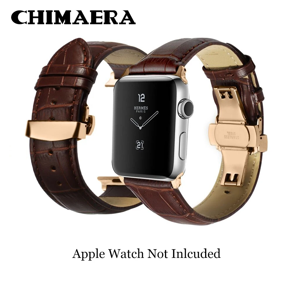 Ремешок CHIMAERA для Apple Watch 38 мм 42 40 44 черный коричневый браслет iWatch Series 4 3 2|watch strap