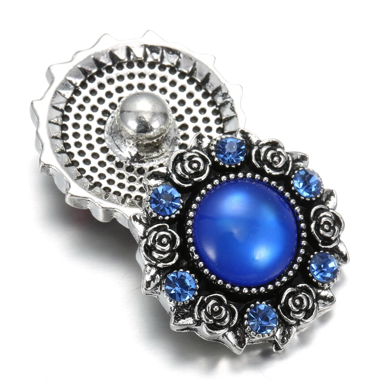 6 шт./лот новинка ювелирное изделие со стразами 18 мм смешанные синие кнопки