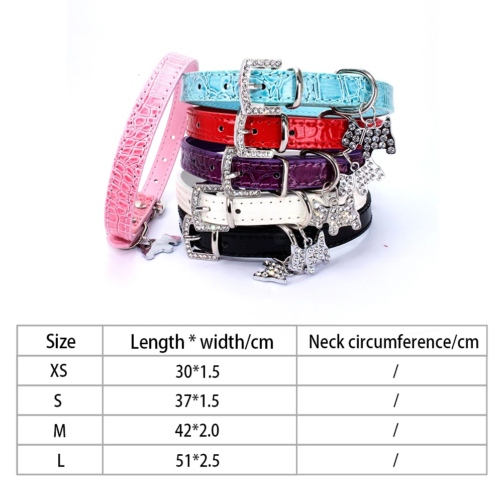 Ошейник Стразы для домашних животных с подвесной биркой ошейники из