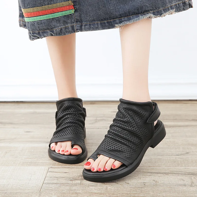 PEIPAH/брендовые сандалии гладиаторы ручной работы Женская обувь из натуральной