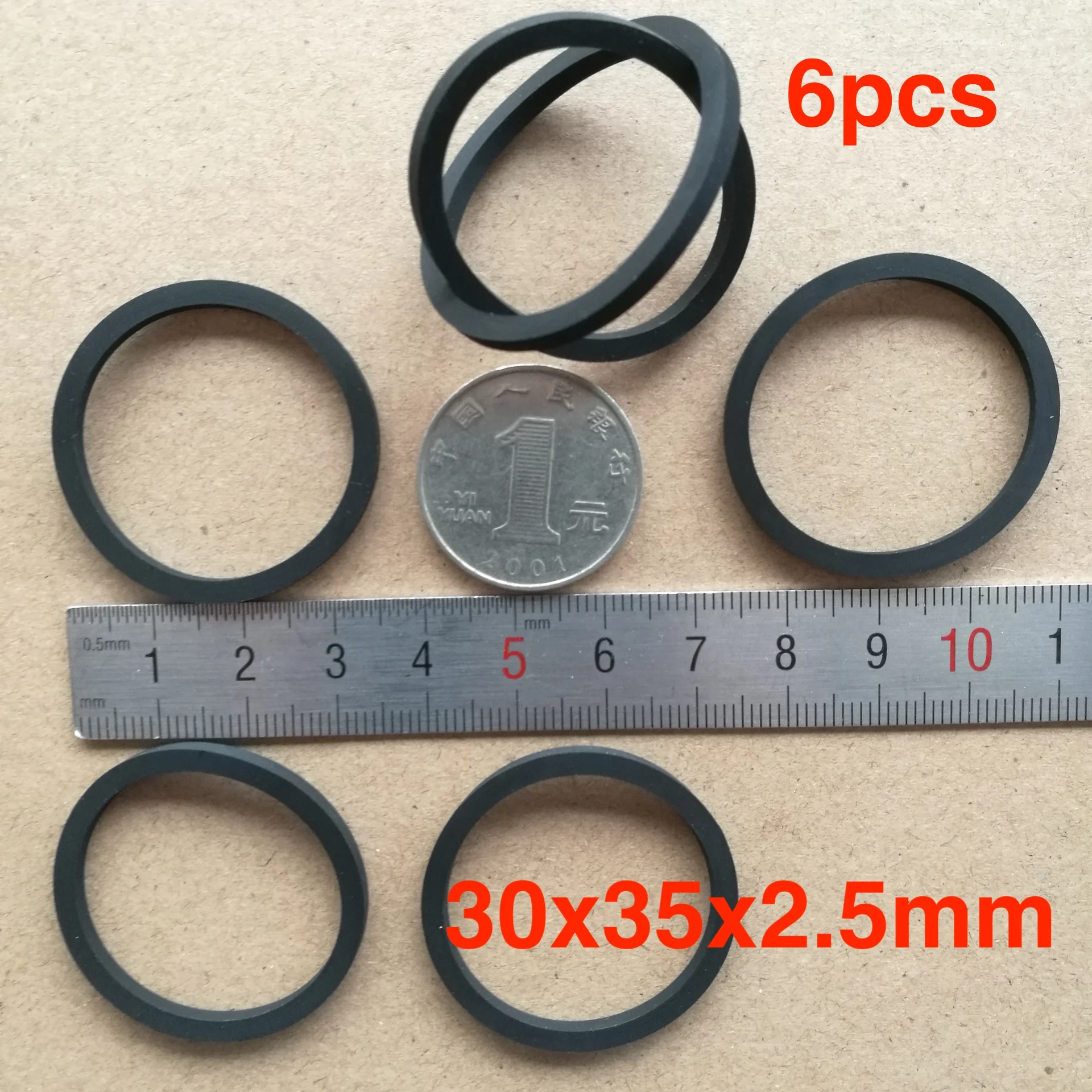 

6 шт. 30*35*2,5 мм колесный амортизатор для полового шкива, кассеты, платформы, аудио рекордер, зажим, ролик, стереоплеер