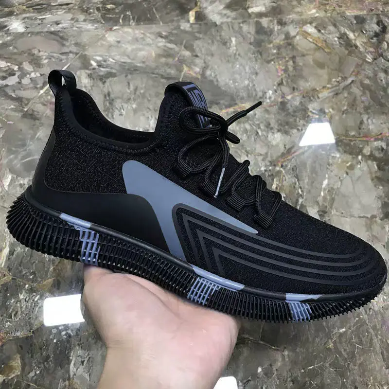 

2021 Men Shoes Casual Sneakers Lithe Breathable Thick Bottom Buffer Damping Mesh Tennis Running Jogging Footwear Outdoor Travel
