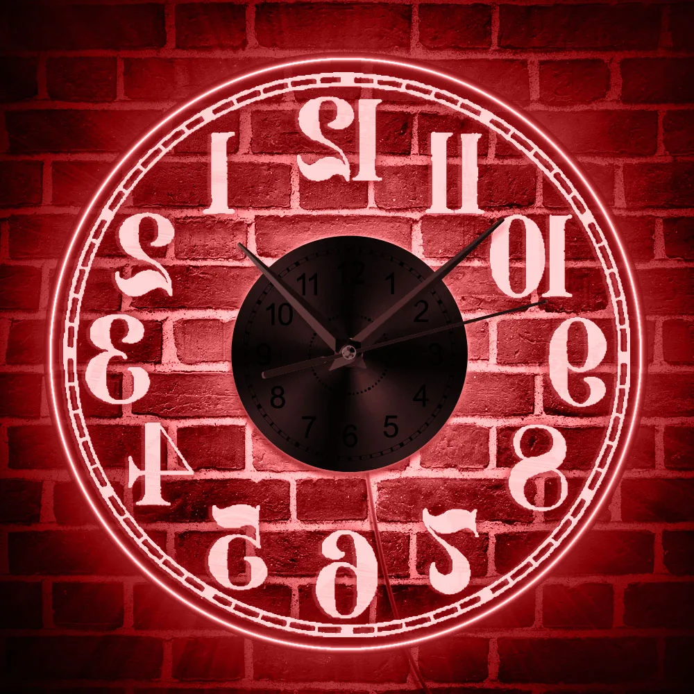 Задние настенные часы со светодиодной подсветкой Светящиеся Настенные