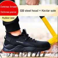 mens steel toe work safety shoes casual breathable non slip sneakers puncture proof boots comfortable industrial shoes for men