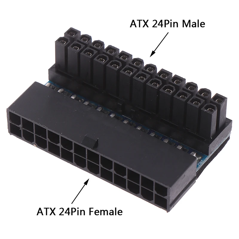 80Pcs ATX 24pin 90 degree to 24pin L type Power Plug Adapter Mainboard Motherboard Power Connectors Modular Power Supply Cables