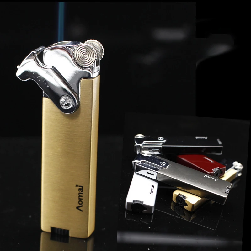 Необычная мини-зажигалка AOMAI из кремня газовая зажигалка для кухни сигар гриля