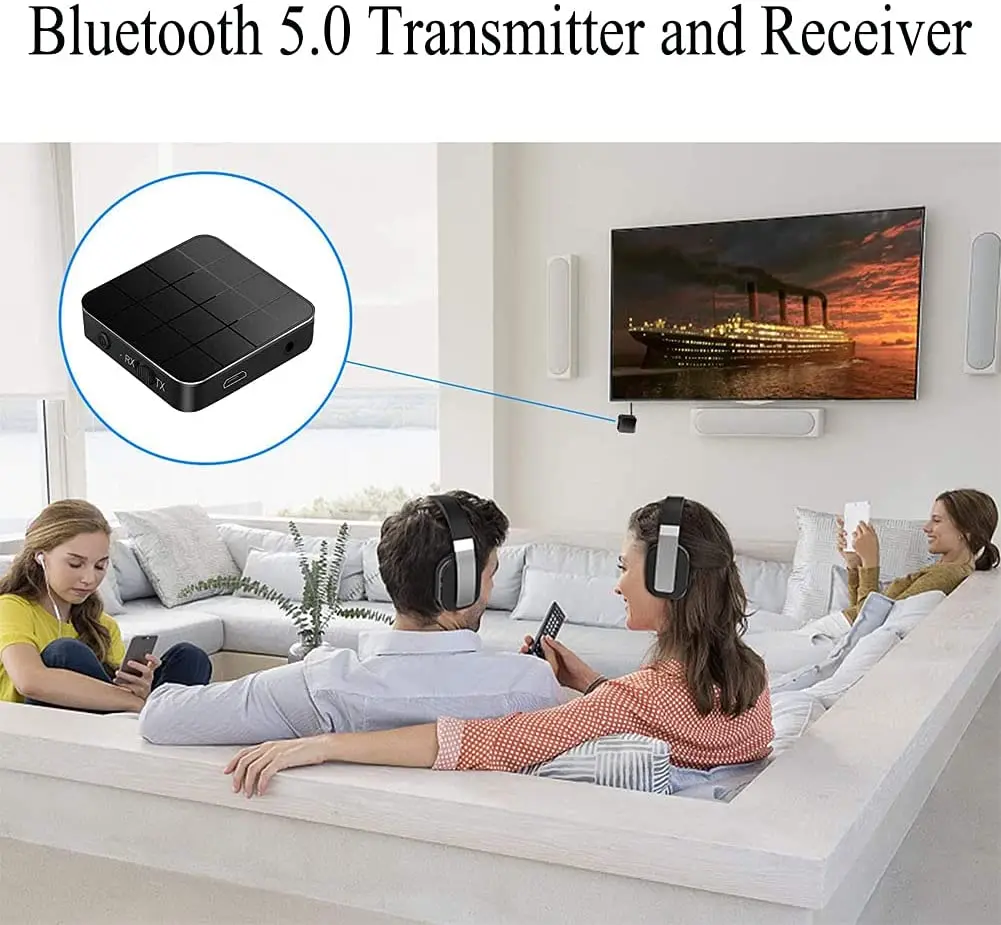 Bluetooth 5.0 Audio Receiver Transmitter 2 in 1 Digital AUX RCA 3.5mm Jack Stereo Music Wireless Adapter For Car TV PC Headphone |