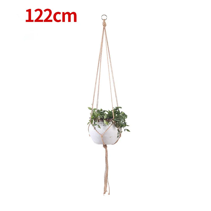 Винтаж Декор Подвеска для растений из макраме корзина горшок держатель висит
