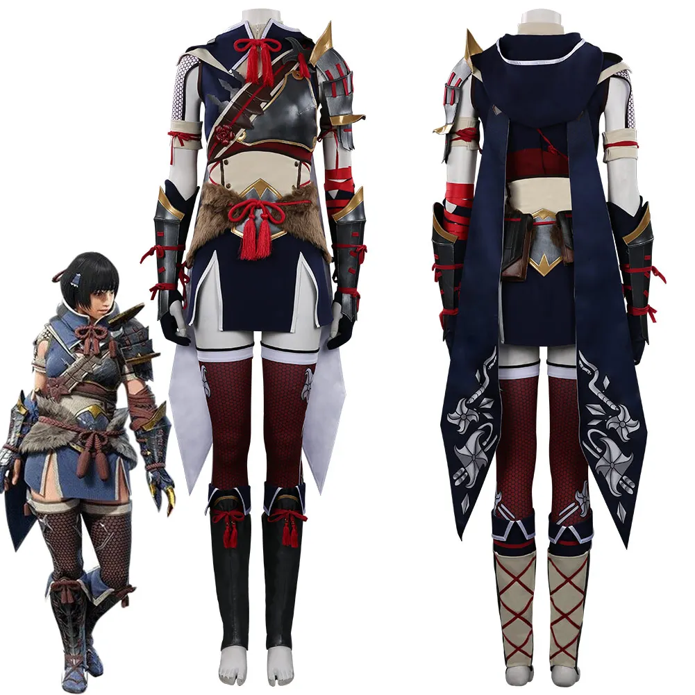 

Monster Hunter Rise MH Rise Women Hunter Cosplay Costume Outfits Halloween Carnival Suit