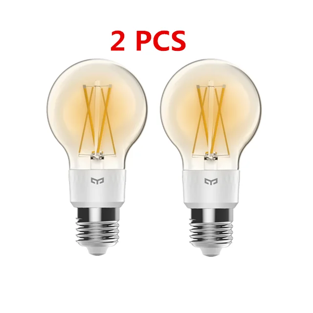 2 PCS Новейший Xiaomi Yeelight умный светодиодный лампочка накаливания E27 Регулируемая яркость энергосберегающая умная лампочка для Mijia APP Apple Homekit - Цвет: 2 PCS