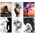 5D алмазная вышивка сделай сам, женская черно-белая алмазная живопись, вышивка крестиком, портретные картины, мозаика, искусство стен, украшение для дома