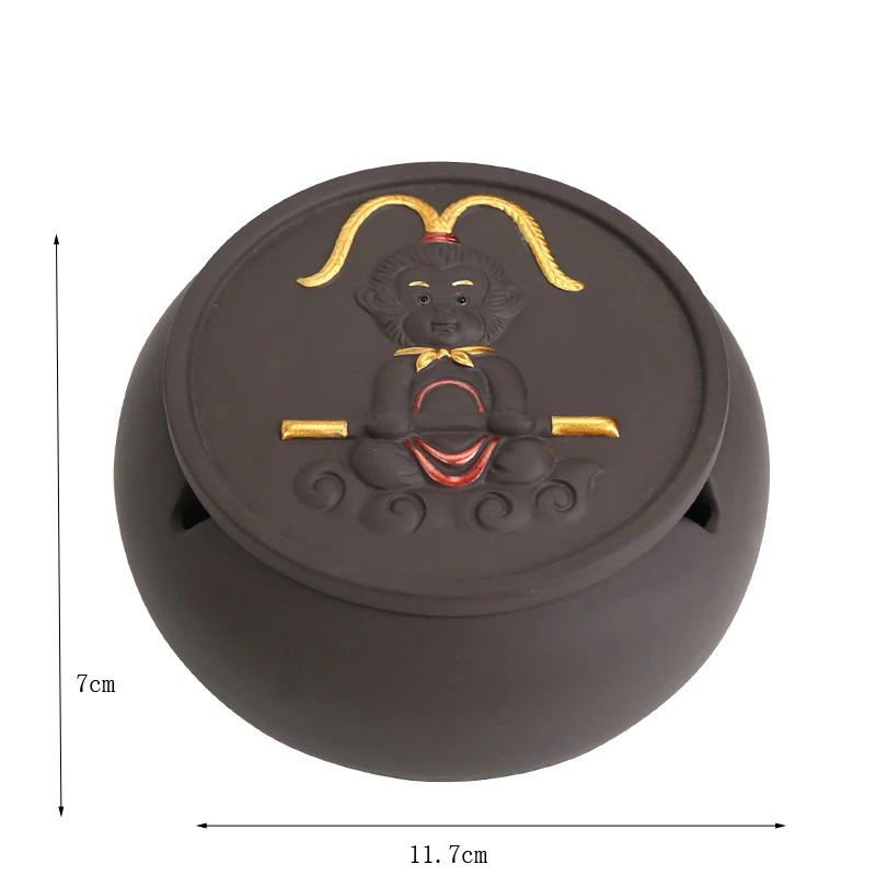 Китайская пурпурная глина кунг фу чай питомец Обезьяна Король пепельница