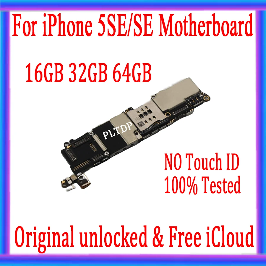 Материнская плата для iPhone 5 SE 16 ГБ/32 ГБ/64 Гб/128 ГБ оригинальная разблокированная