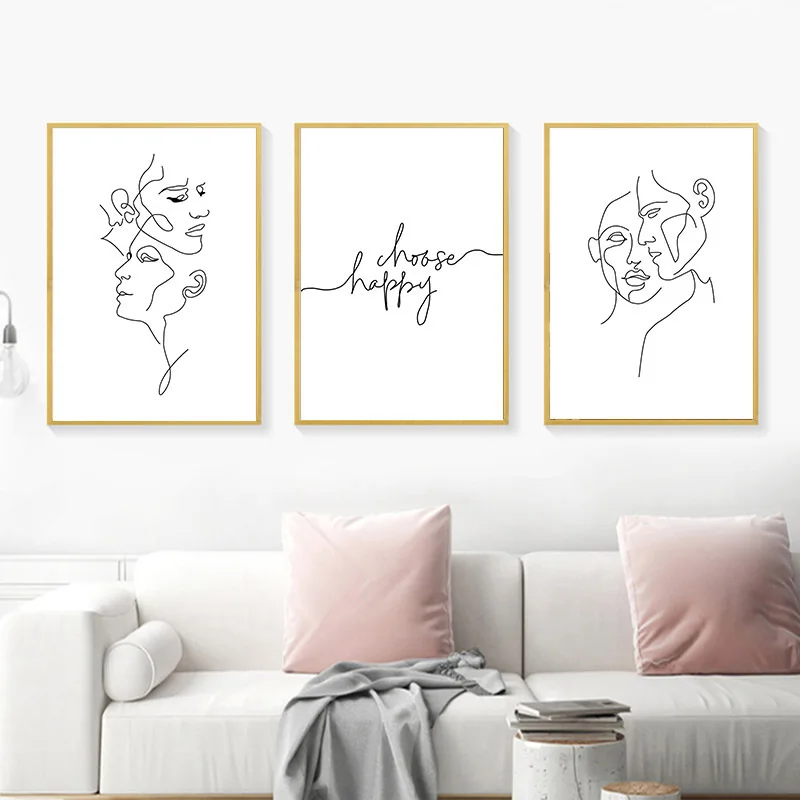 Абстрактный минималистичный плакат на холсте настенный художественный постер