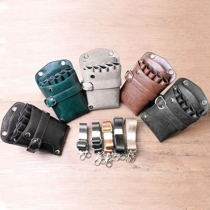 Модная Мужская и Женская Профессиональная парикмахерская кожаная сумка для