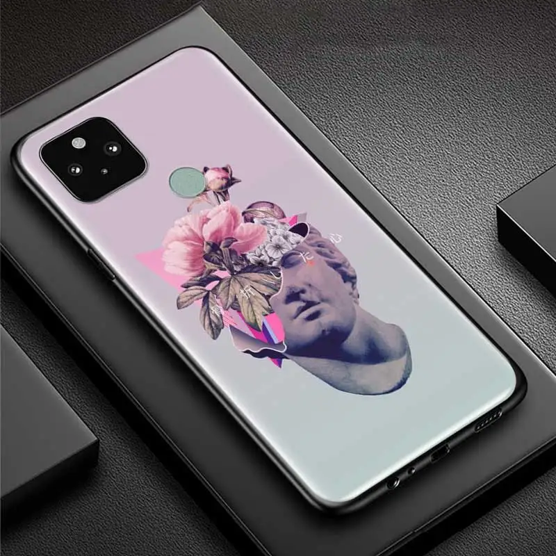 

Phone Case for Google Pixel 4 XL 4 4a 5G Fundas for Pixel 5 Soft Silicone Cover Back Coque Michelangelo art statue aesthetic Bag
