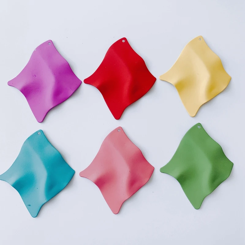 

DIY jewelry accessories wholesale alloy spray paint irregular macaron color exaggerated pendant earring accessories