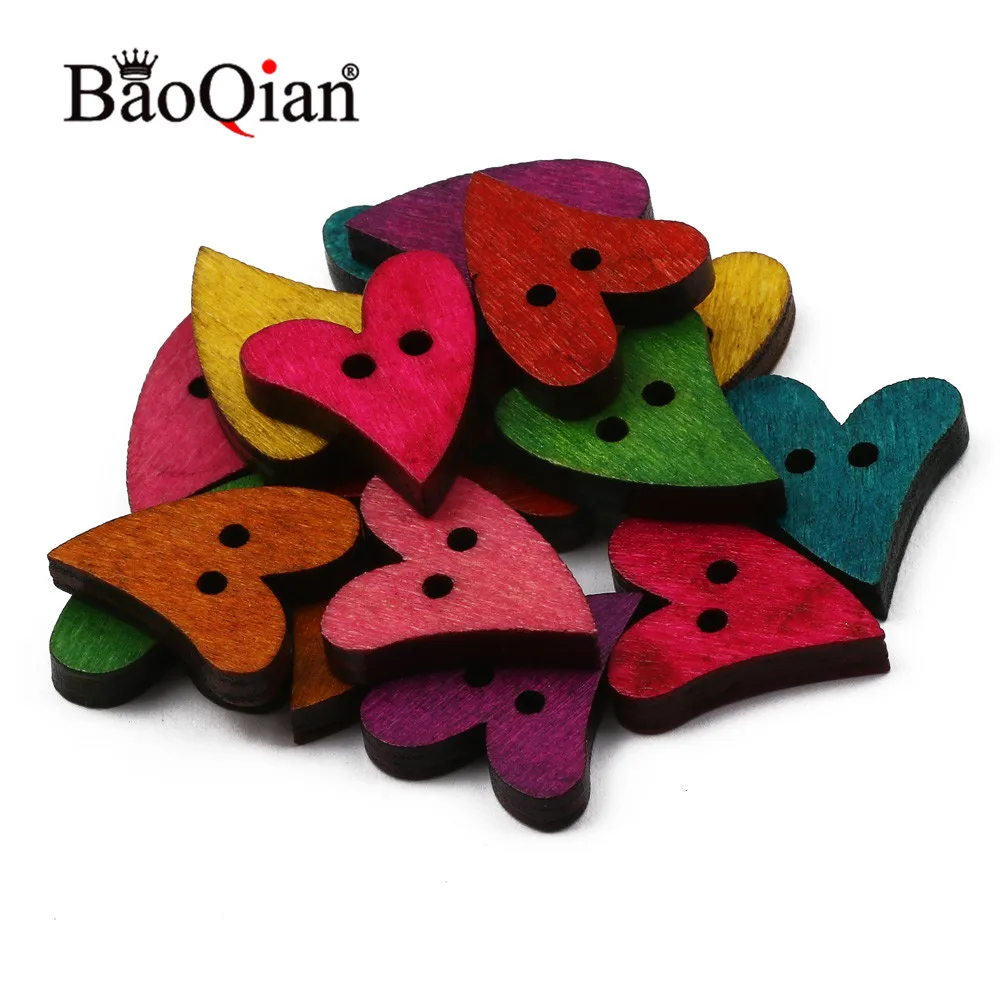 

Пуговицы в форме сердца из натурального дерева, 18,5 мм, 50 шт., аксессуары для шитья одежды дюйма