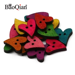 Пуговицы в форме сердца из натурального дерева, 18,5 мм, 50 шт., аксессуары для шитья одежды дюйма