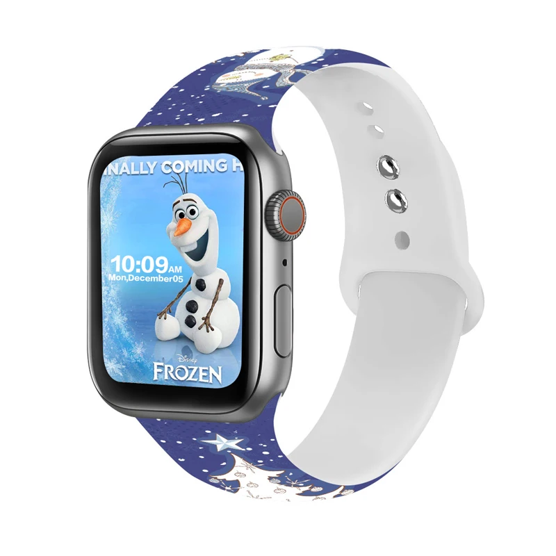 

Christmas Silicone Strap For Apple Watch band 44mm 40mm 42mm 38mm Cartoon Rubber Bracelet strap For iwatch apple watch 6 5 4 3 2