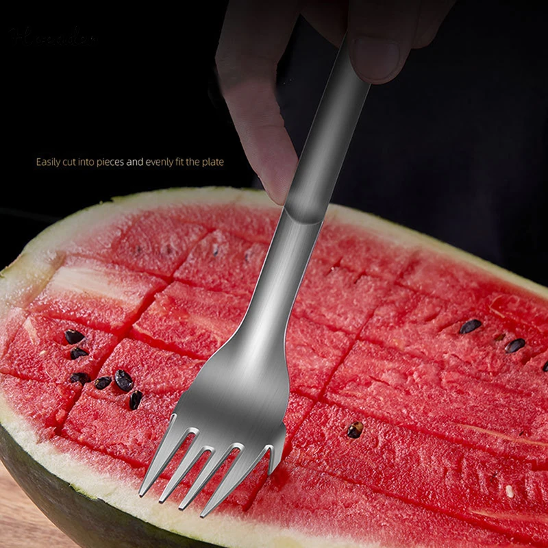 

Watermelon Slicer Cut Melon Tool Fruit Slicer Melon Fruit Cutting Fork Spoon