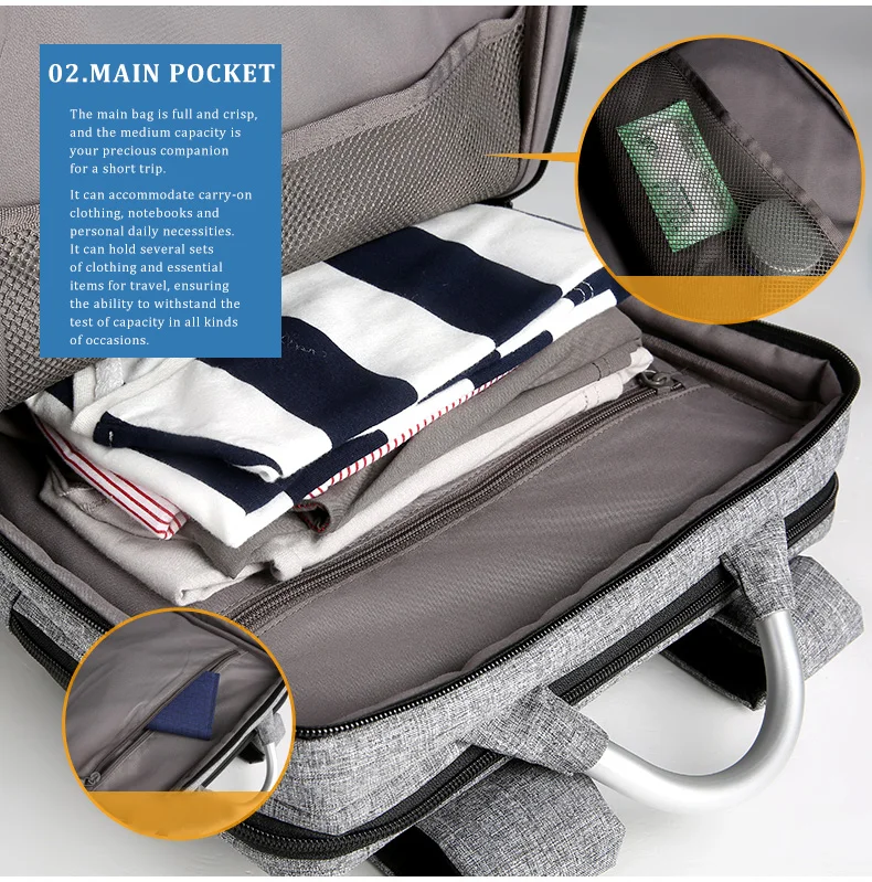 CAI School Bag for Men Women Teenage Boy Collage Preppy Style Backpack Laptop Travel bags Waterproof Minimalism Multi-Layers