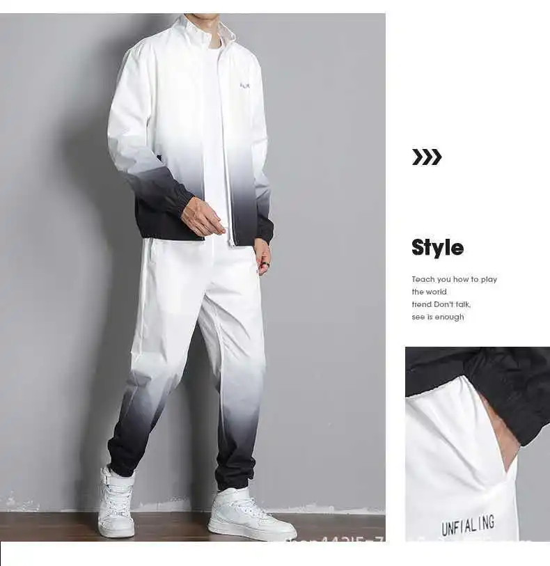 Новый стиль 2020 градиентный спортивный комплект школьная форма Осенний