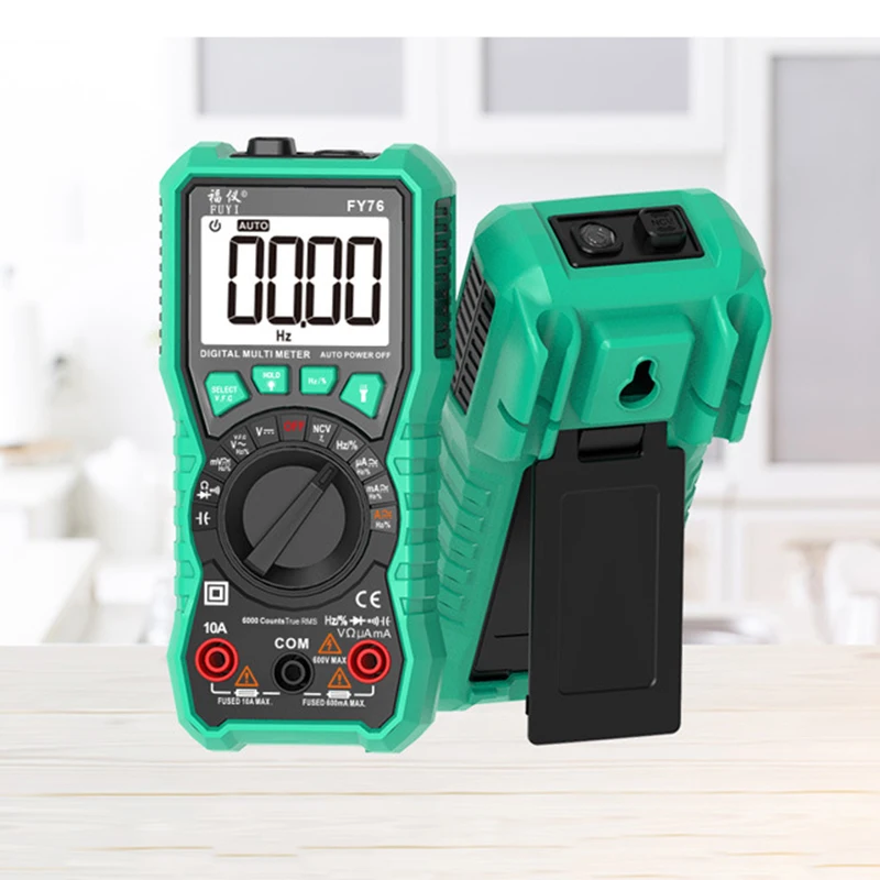 FY76 Digital Multimeter 5999 Counts Backlight Auto Range AC/DC Voltage Meter Ohm Transistor Testers Multi CLH@8 | Инструменты
