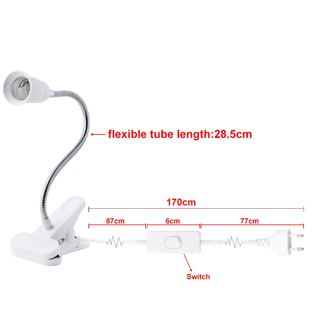 TSLEEN E27 светодиодный светильник студийный гибкий держатель лампы расширение