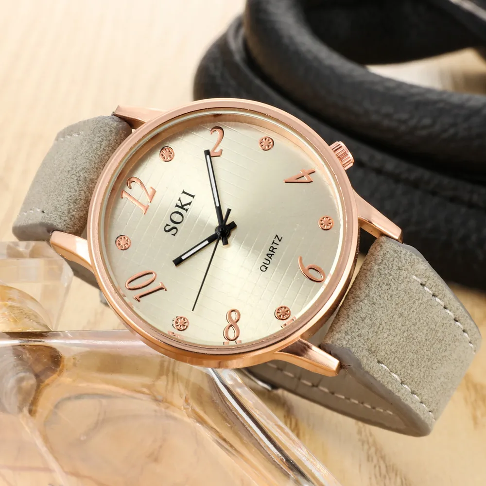 2020 модные женские часы повседневные кварцевые наручные с кожаным ремешком для