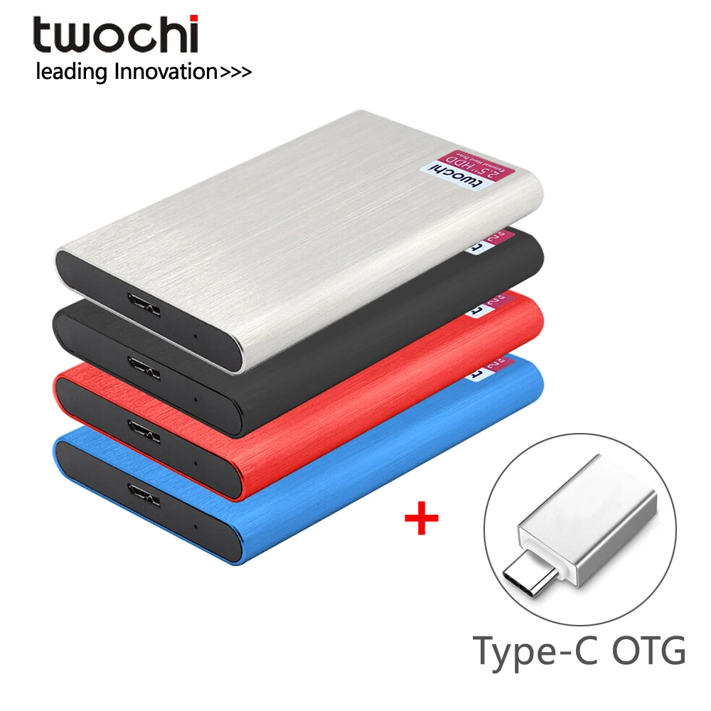 TWOCHIɲ.5' Портативный внешний жесткий диск USB3.0 высокое Скорость HDD для PC/Mac