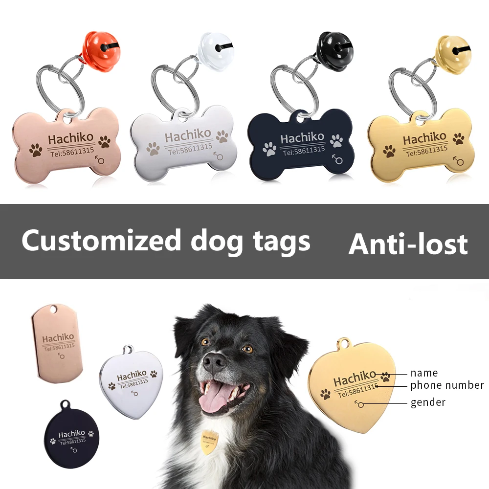 

Персонализированная бирка для собак, щенков, кошек, котят, собак, ошейник, аксессуары для собак, ярлык для собаки, индивидуальная бирка из не...