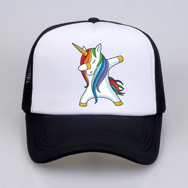 Мужская бейсбольная кепка с принтом единорога Повседневная летняя крутая