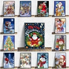 Рождественский постер Санта-Клаус Снеговик пейзаж Картина на холсте Печать на стене картины для гостиной домашний Декор Рождественский подарок