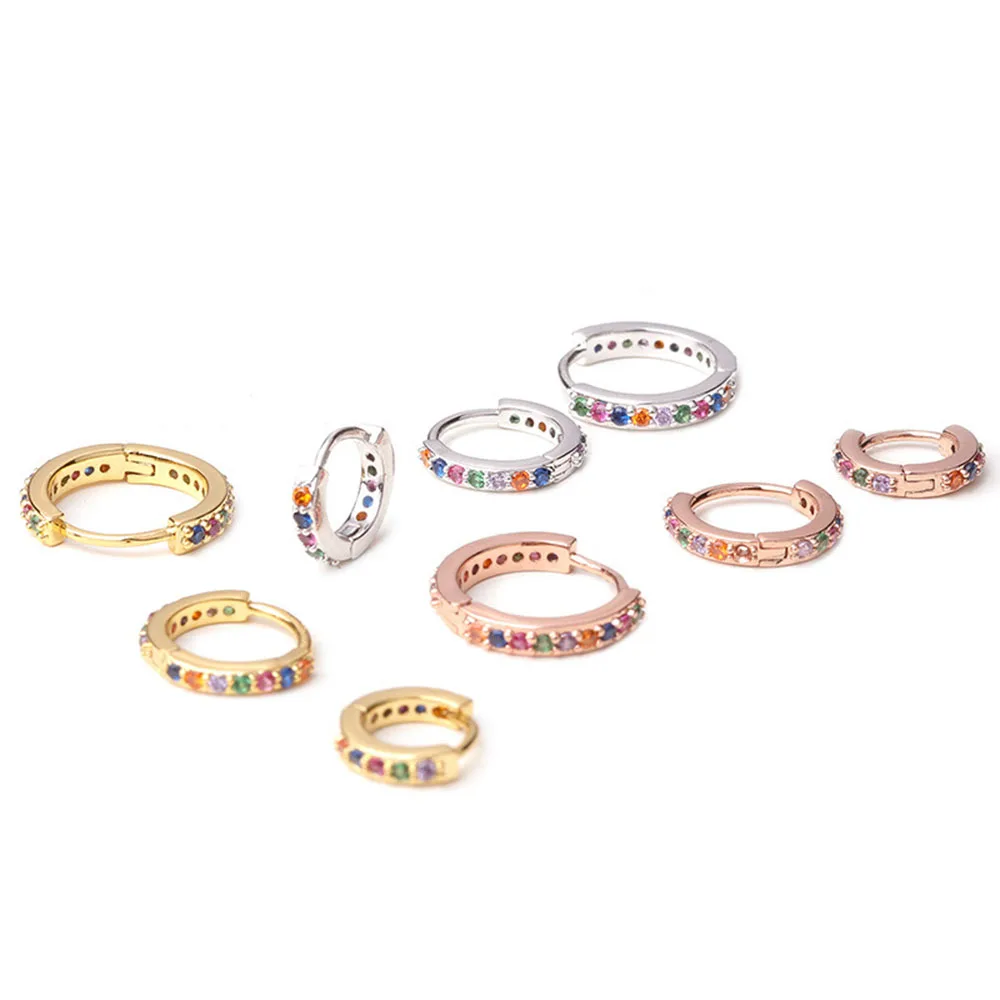 

Minimalism Pendientes Round Glossy Hoop Earrings For Women Cartilage Fine Jewelry 6/8/10mm Earrings Body Jewelry