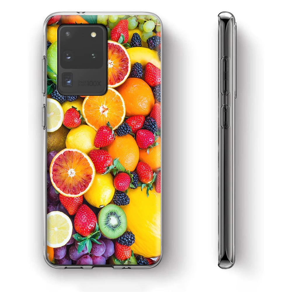 Силиконовый чехол с фруктами клубникой арбузом для Samsung Galaxy A2 A5 A6 A7 A8 A9 J3 J4 J5 J6 J7 J8
