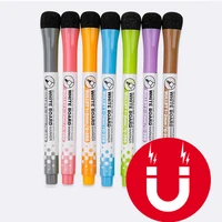 7colors magnetic white board earaser markers drawing chalk glass ceramics whiteboard pens childrens writing learning tools