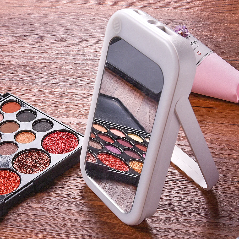 Косметическое зеркало светодиодный светильник портативное складное