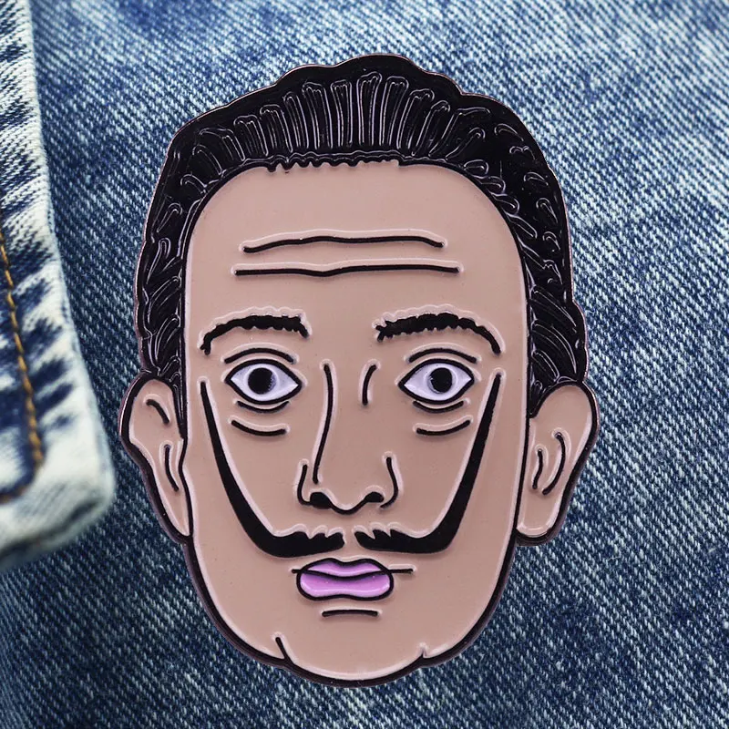 Realistic Painter Character Cartoon Brooch Metal Enamel Lapel Badge Collect Denim Jacket Backpack Pin Given Friends And Fans Gif | Украшения