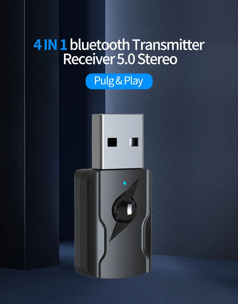 USB Bluetooth 5 0 передатчик приемник 4 в 1 адаптер AUX для ТВ ПК автомобильные наушники