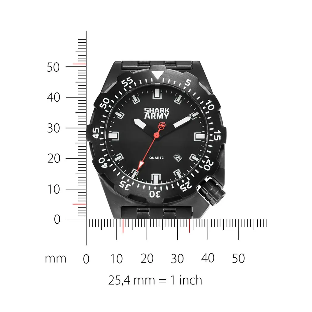 Акула спортивные часы мужские lcd Авто Дата Будильник стальной ремешок Хронограф