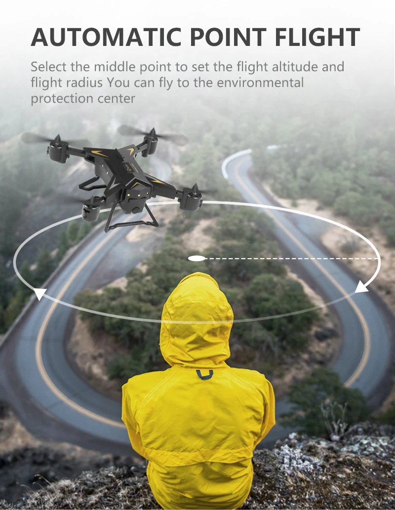 KY601G/S Дрон 4K 5G WIFI FPV Вертолет расстояние 2 км жестовая фотография селфи gps