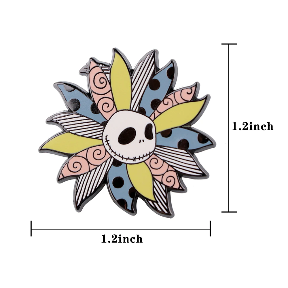 YQ752 Кошмар перед Рождеством эмалированная булавка для лацкана призрак
