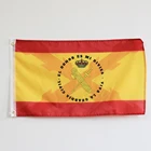 Флаг Испании с крестом бордового цвета с гербом Гражданской гвардии x 90 см баннер 100D полиэстер латунные кольца
