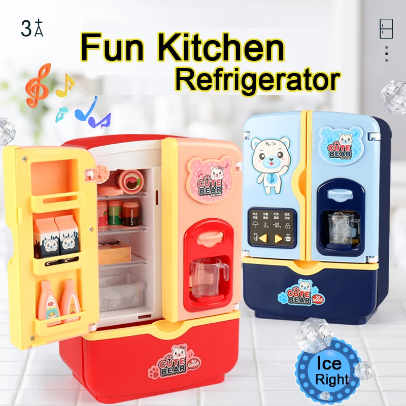 

Имитация холодильника Монтессори, ролевая игра на кухне, детские игрушки, игрушки для девочек, детские игрушки для девочек