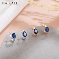 maikale small gold silver color classic design earrings multicolor cubic zirconia stud earrings for women jewelry simple gift