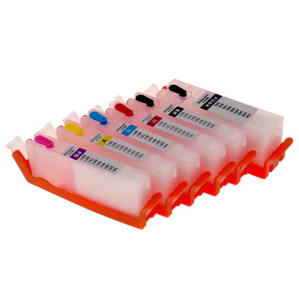 Перезаправляемый картридж PGI 280 281 XXL 6 цветов для принтера Canon PIXMA TS8120 TS9120 TS8320 с