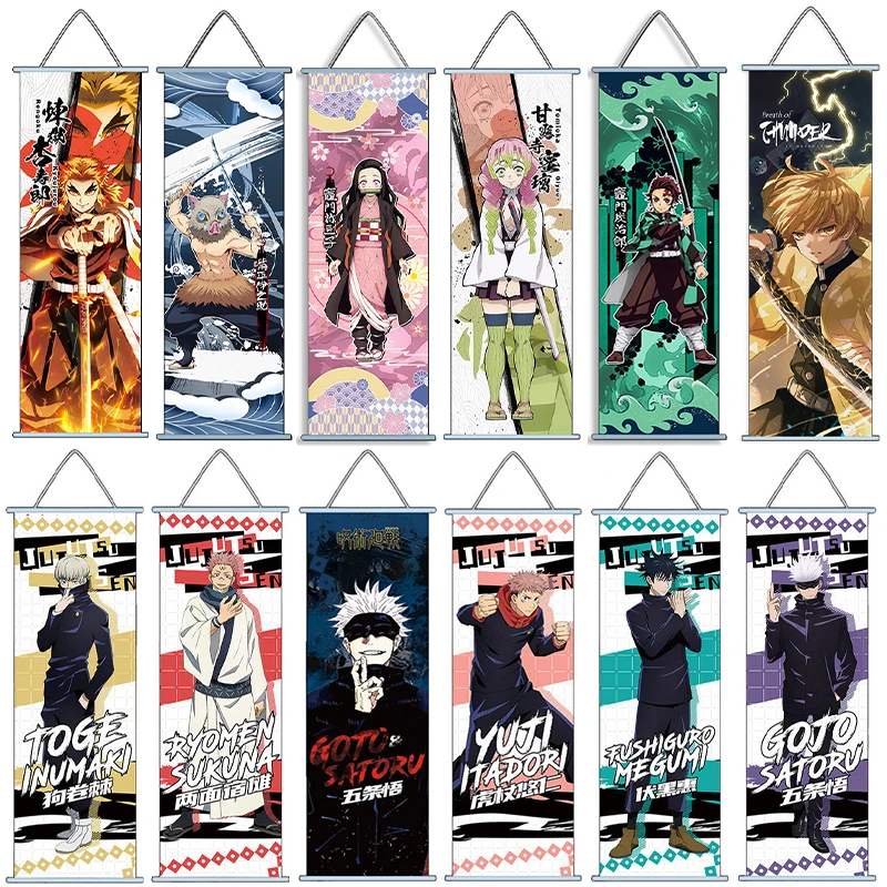 Картины из аниме рассекающий демонов ткань настенный свиток юютсу кайсен юцзи
