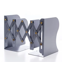 metal telescopic book stand adjustable desktop storage organizer bookends support stand holder book shelf rack office supplies