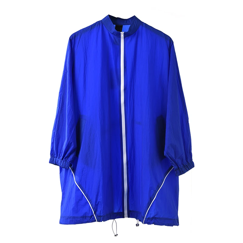 LANMREM 2020 Весна Лето Новая мода молния легкая тонкая ветровка личный свободный